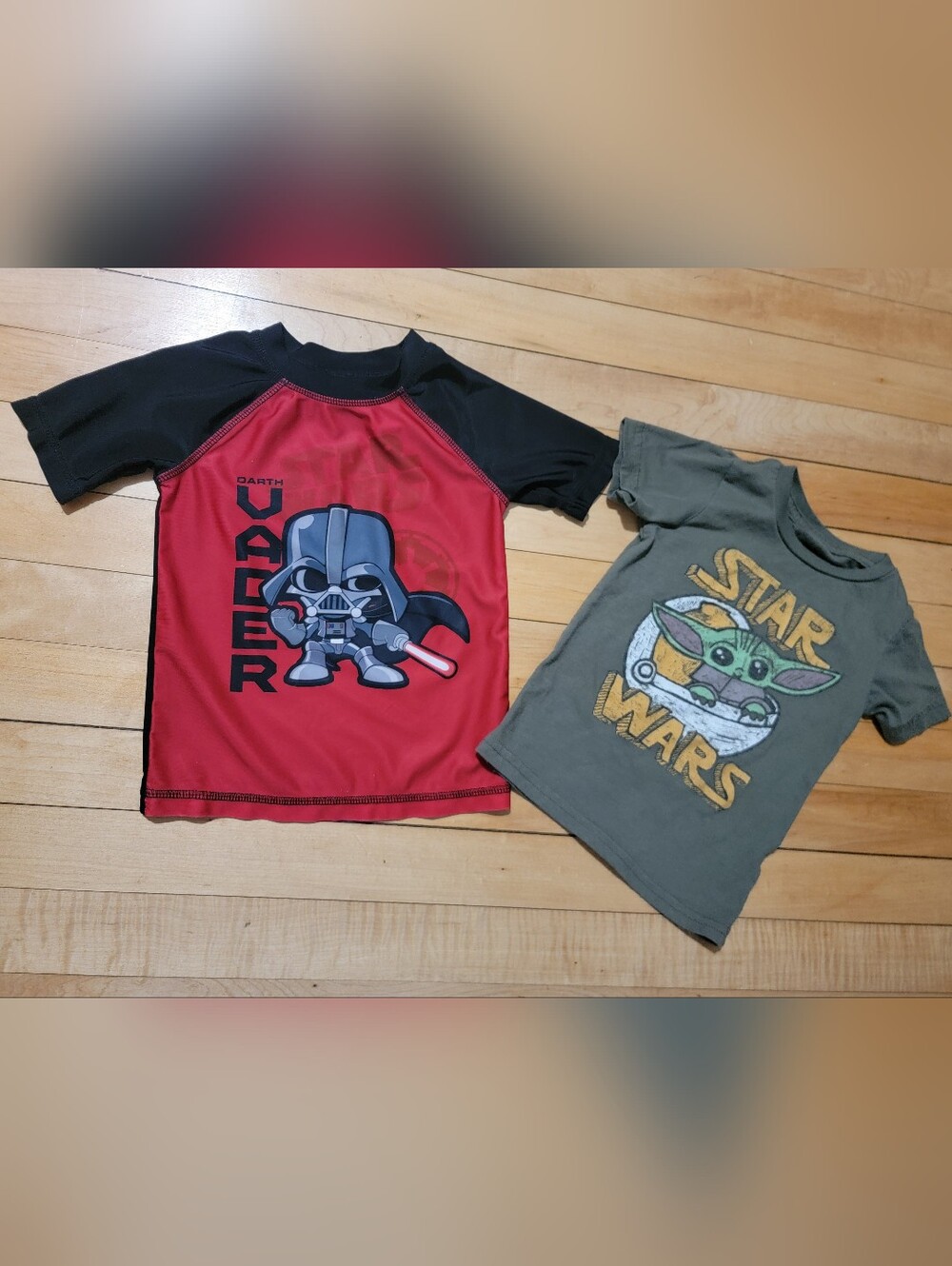 Star Wars Kids Red and Black Darth Vader Swim Rash Guard